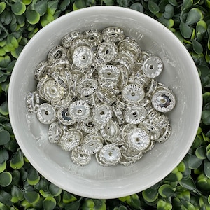 12MM Rhinestone Spacer Beads