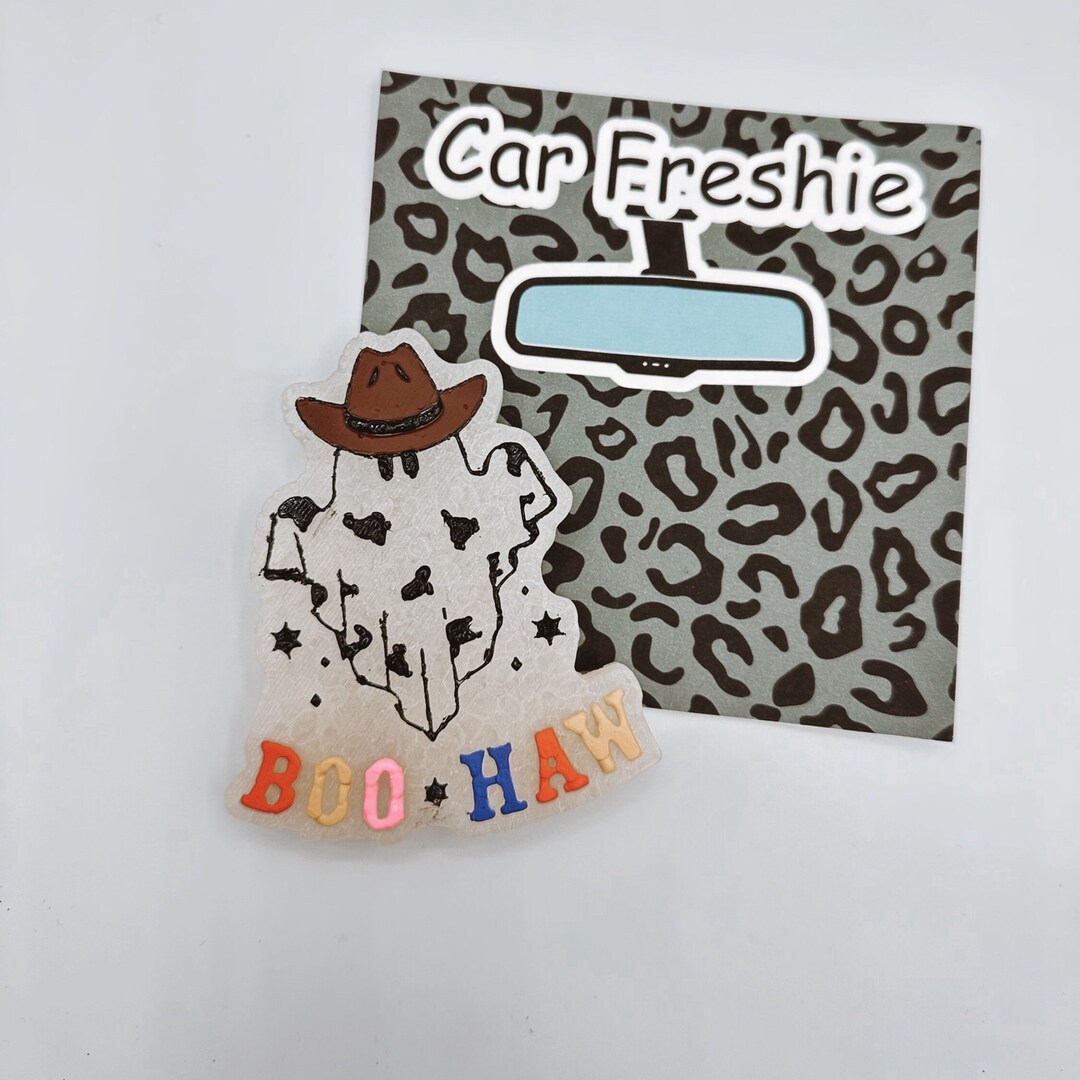 Boo Haw Freshie, Ghost Car Freshie, Halloween Themed Car Freshie, Girly