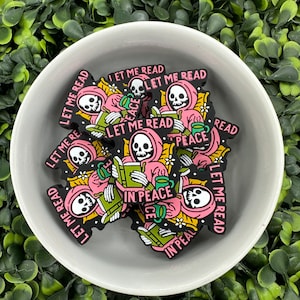 Let Me Read In Peace Silicone Focal Bead