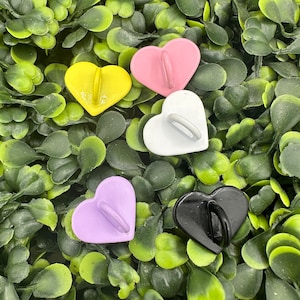 Heart Charm Hook With Ring, Metal Adhesive Hooks, Cup, Tumbler, Dashboard, Car, Phone