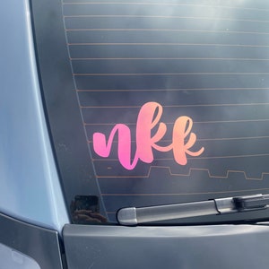 Monogram Car Decal, Vinyl Monogram, Car Monogram, Laptop Monogram, Yeti Decal, Vinyl Decal, Personalized Car Decal, Monogram Sticker