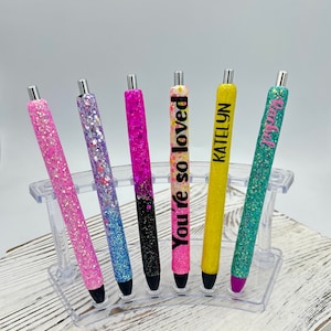 Custom glitter Pens | Personalized Glitter Pens | Inkjoy Gel Pen | Customized Pens | Refillable Custom Pens