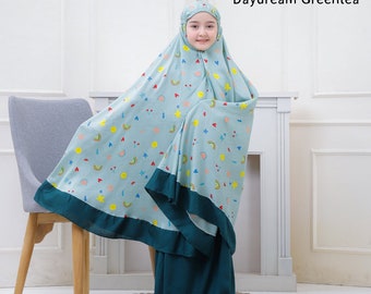 Muslim prayer dress for kids-Prayer clothes for muslim kids-hijab prayer for kid girl