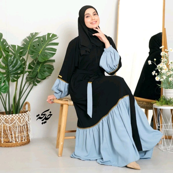 Abaya de luxe ouverte fermée pour femmes musulmanes / vêtements musulmans / vêtements islamiques pour femmes / abaya hajj et umra