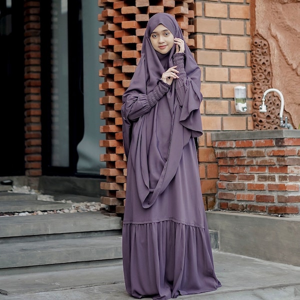 Abaya set french khimar niqab maxy dress muslim hijab prayer clothes