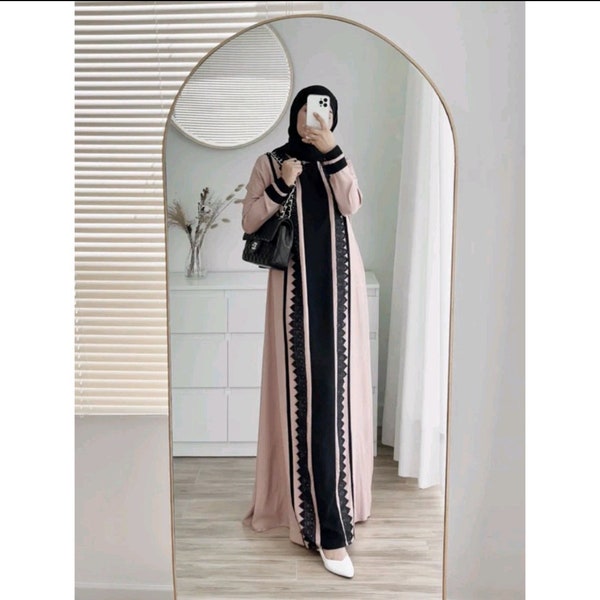 Arabic Lace Abaya Islamic Women's Dresses Hajj and Umrah Abaya Kaftan Muslim Prayer Clothes