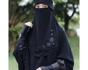 Buy one get one free niqab and one handsock/niqab veil bandana/handsock/islamic niqab veil