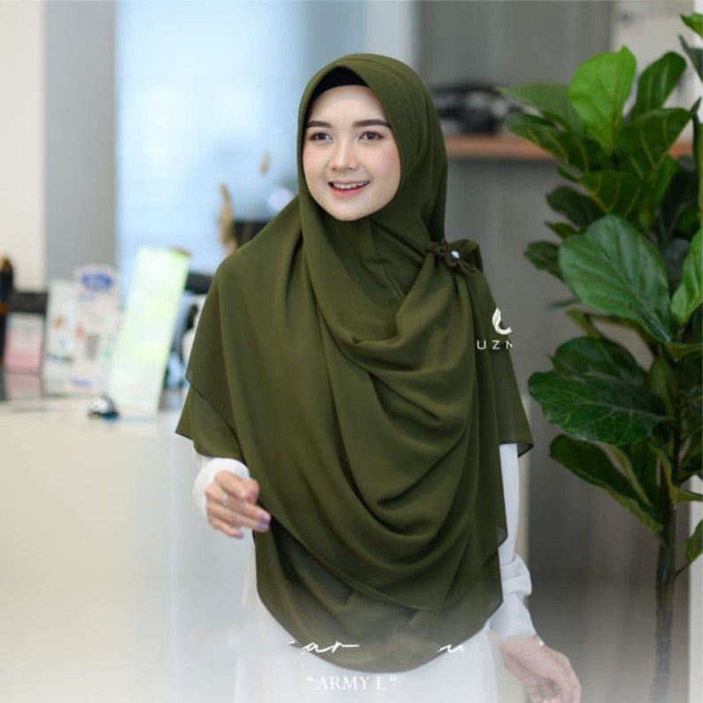 instant hijab-instant khimar-long hijab-hijab for Muslim women Army