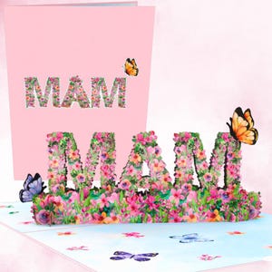 Personalisierte Narzisse Pop Up Karte, Sonnenblume Karte, Tulpen Pop Up Karte, 3D Schmetterling Geburtstag Pop Up Karte, 3D Rose Pop Up, Muttertagskarte