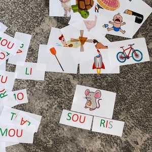 Fiches lecture lettres / mots