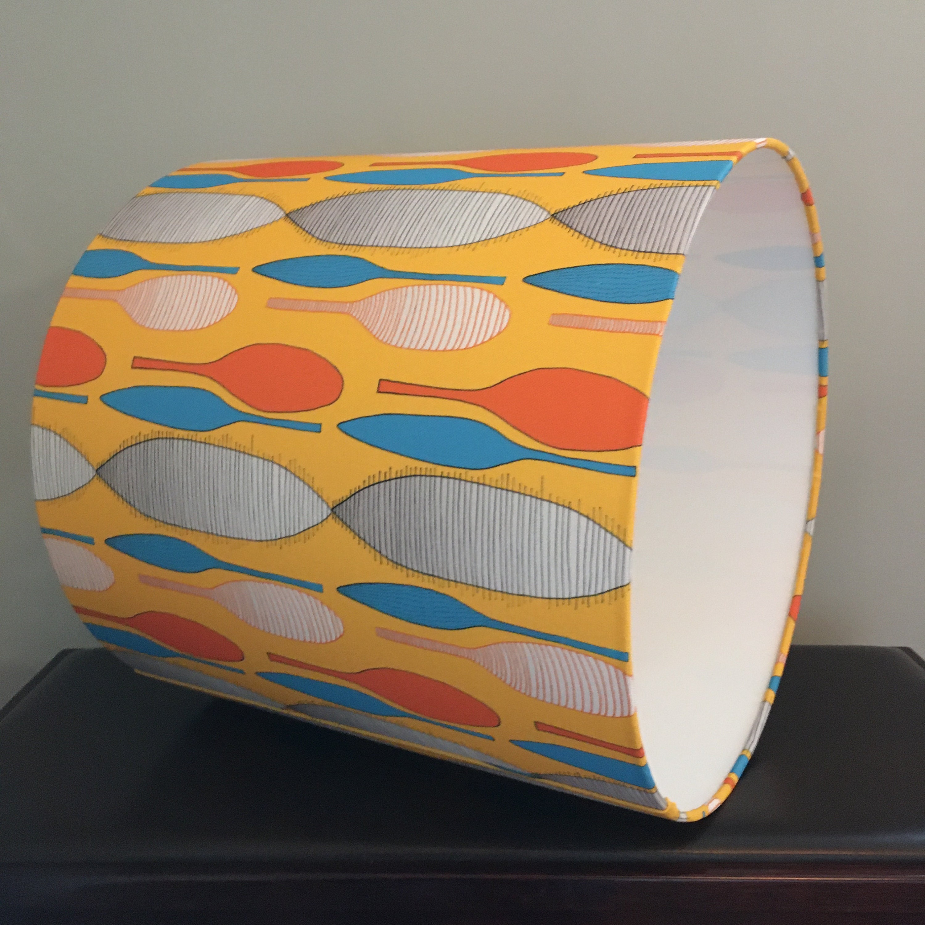 Handmade lampshade with own design printed fabric Etsy