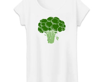 Damen T-Shirt Bio-Baumwolle - veganer Brokkoli