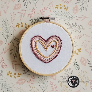 Heart Beginning Embroidery Sampler Pattern PDF
