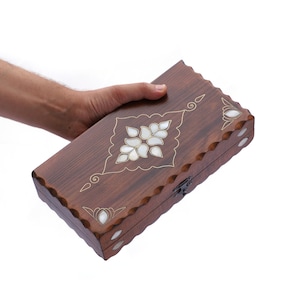 Jeu de backgammon Travel Set - Mini Taille Bois fait à la main Backgammon Set - Jeu de société de stratégie pour deux joueurs