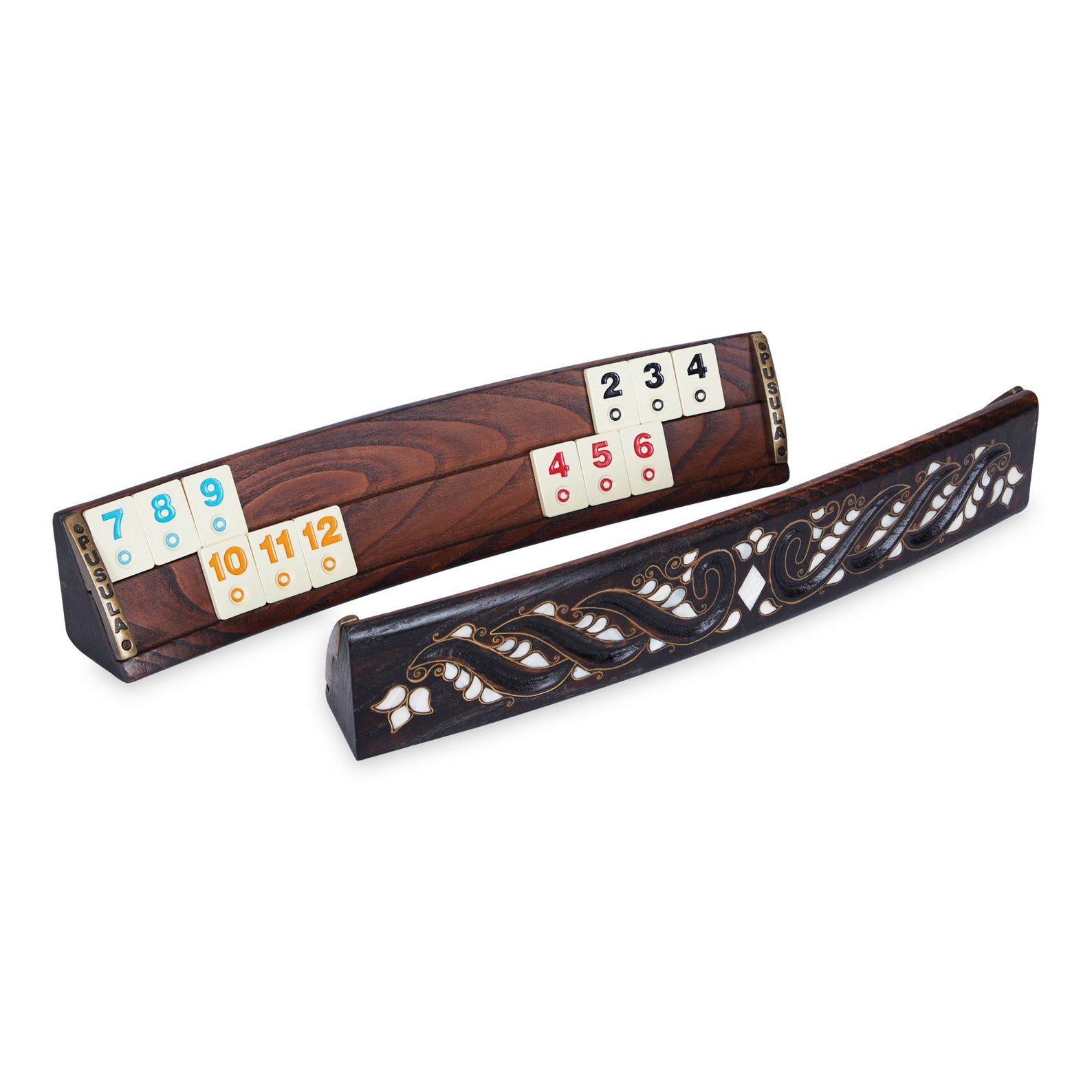 Handmade Rummikub Set Handmade Wooden Rummikub Game Set: Mother of Pearl Inlaid Rummy - Etsy