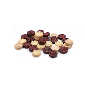 18 mm Boxwood Backgammon Stamps - Handmade Backgammon Chips - Checkers and Backgammon Stamps