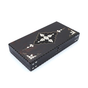 Exclusive Backgammon - Handmade Backgammon Set -  White Mother Of Pearl Inlaid Backgammon Game Set - Gift for Dad - Gift for Friends