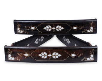 Babil Oval Rummicube Board Wooden Rummy Cues Handmade Oval Shaped Racks Design