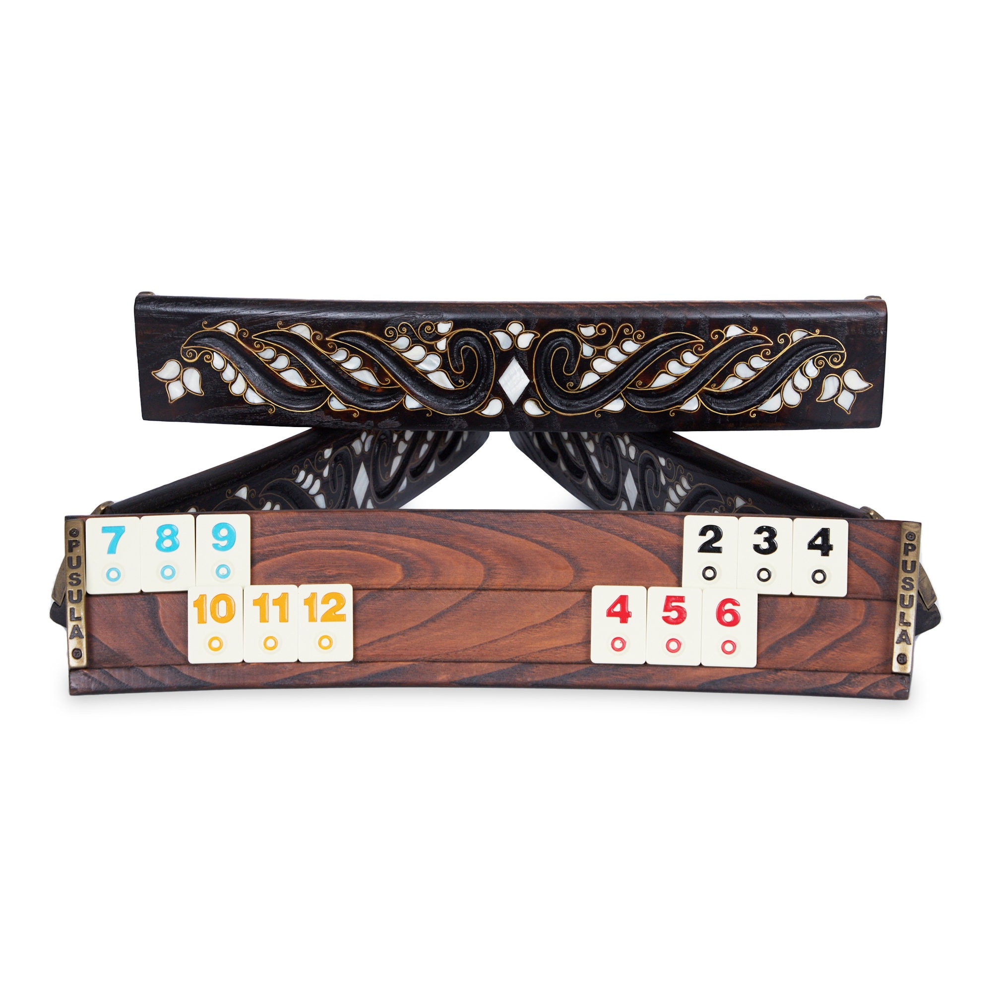 Handmade Rummikub Set Handmade Wooden Rummikub Game Set: Mother of Pearl Inlaid Rummy - Etsy