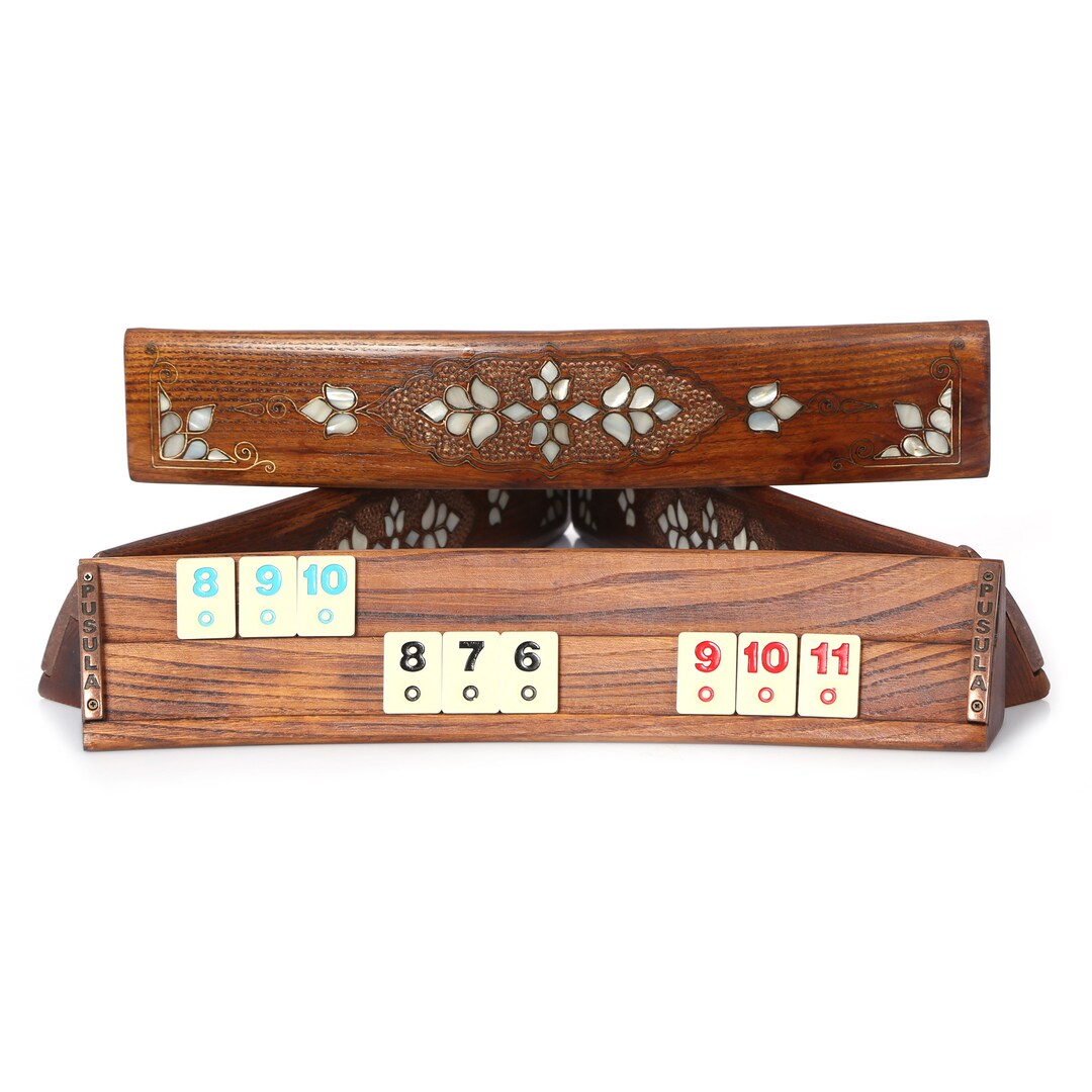 Wooden Oval Rummikub Game Set Exclusive Rummicube Board Game Set