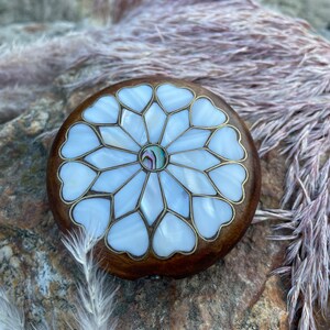 Pocket mirror, Vintage makeup mirror, Compact mirror with heart embroidery, Bridesmaid gift, Gift for her
