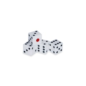 10 mm Handmade Real Bone Dice, 4 Pieces of Handmade Bone Dice, Backgammon Accessories