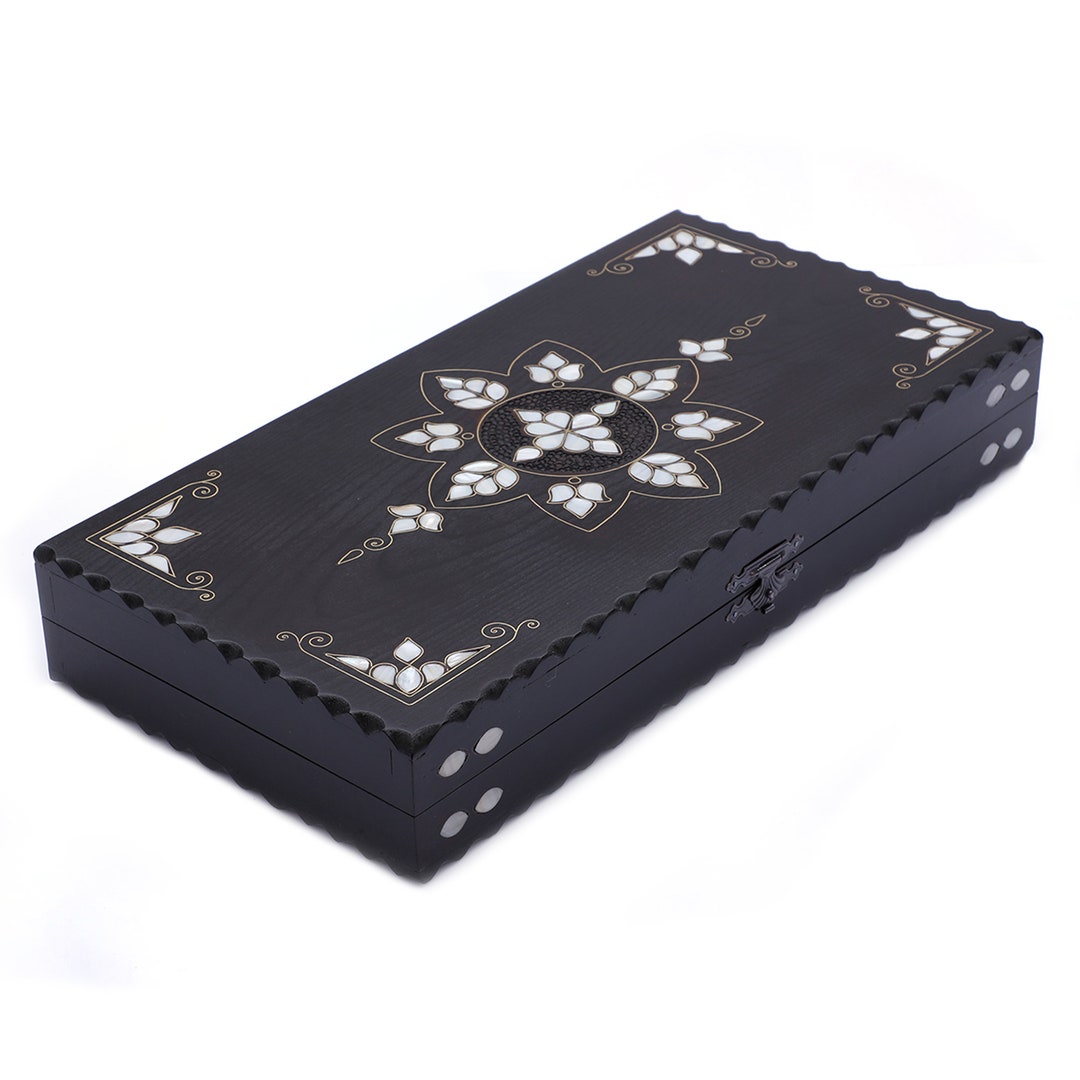 Handgemachtes Backgammon Set Weißes Perlmutt Backgammon Set Mor Gabriel ...
