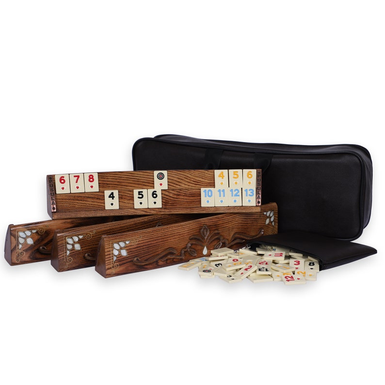 Handmade Rummikub Set Handmade Rummikub Game Set: Mother of Pearl Inlaid Wooden Rummy - Etsy