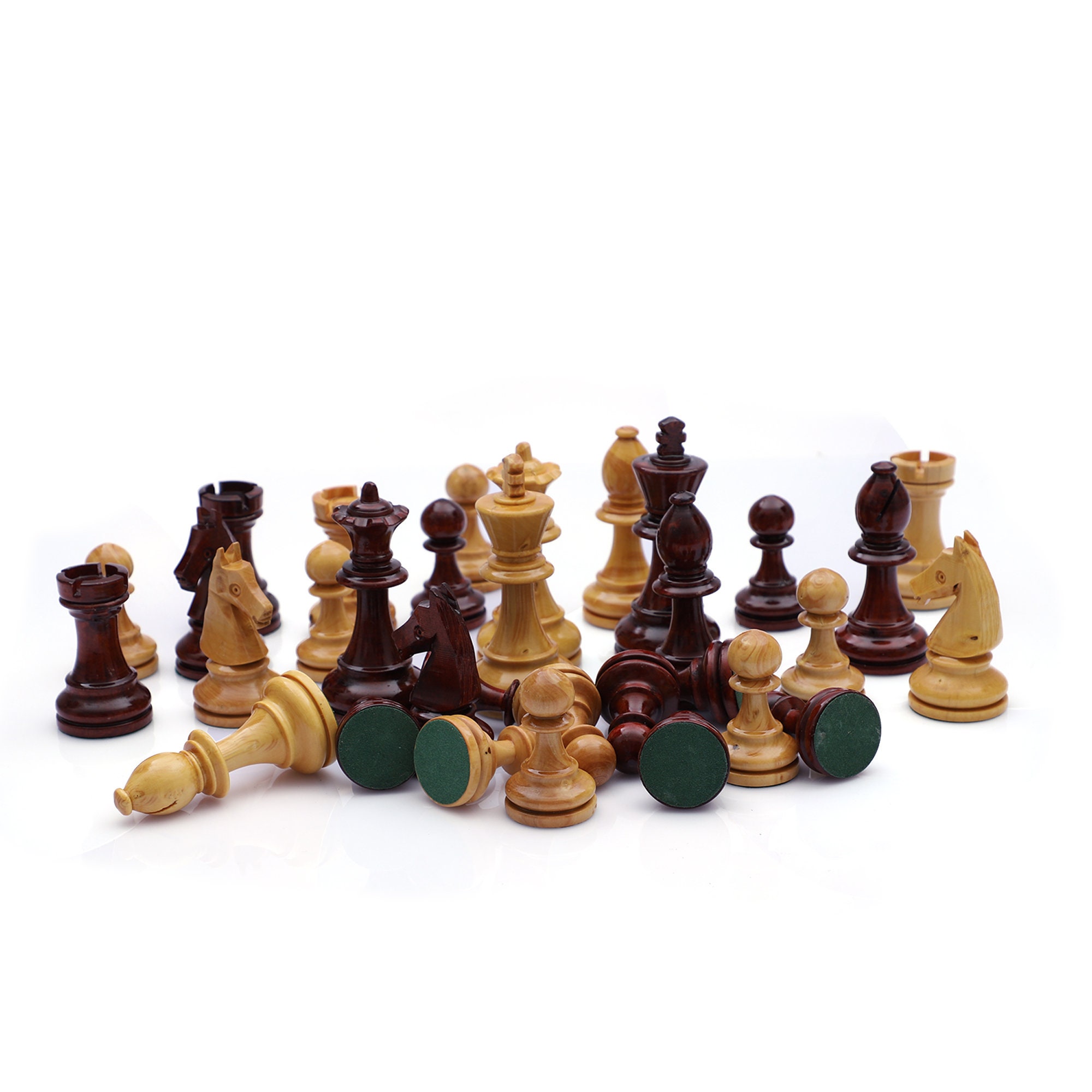 20.5 Inches Istanbul Chess Set Walnut - Mother of Pearl inlaid Chess B –  Craftsoy