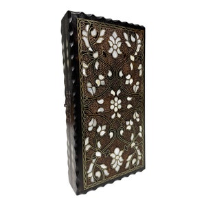 Medium Size Real White Mother Of Pearl Inlaid Backgammon Game Board Team
