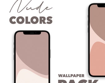 Nudekleuren behangpakket | Set van 5 achtergronden | Esthetische en minimale mobiele achtergronden