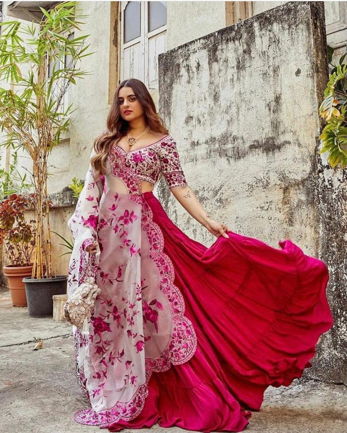 Pink Lehenga Choli Blouse Indian Bridesmaid Outfit Indian - Etsy