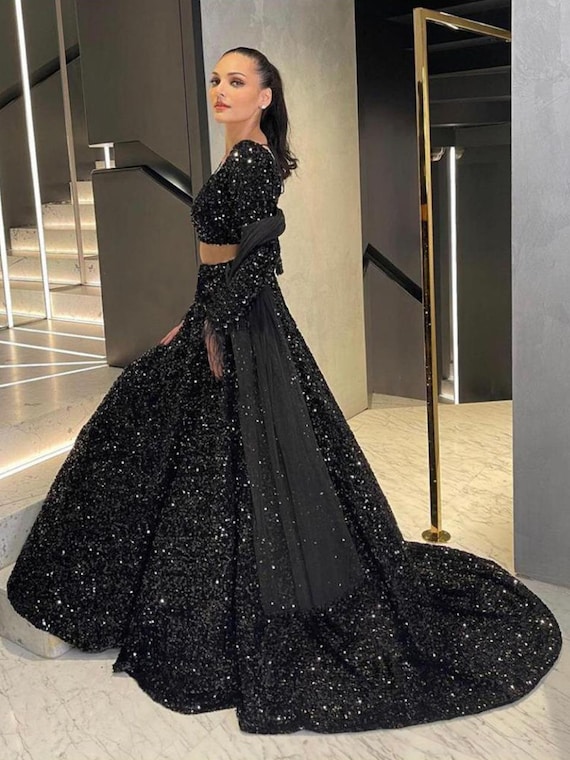 black designer dress