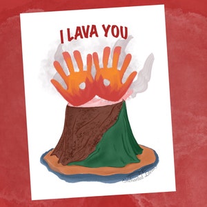 I Lava You  Handprint Craft
