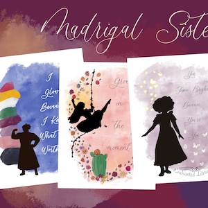 Encanto Madrigal Sisters , Mirabel Luisa Isabela Art Kids Decor