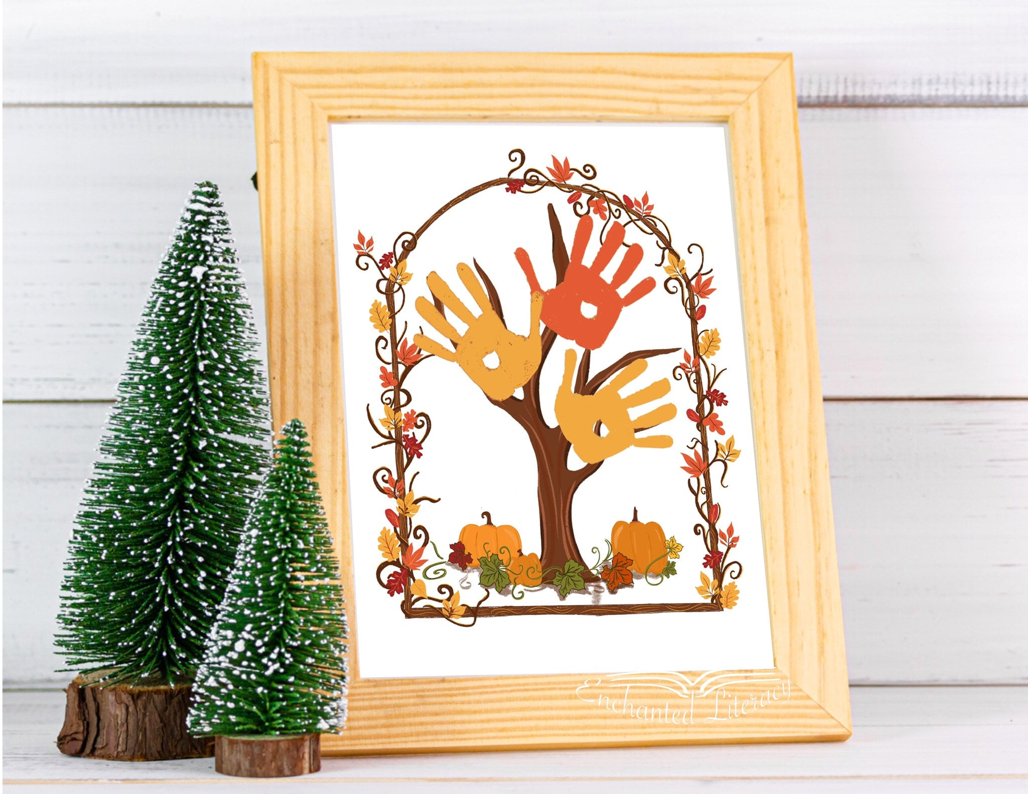 Autumn Fall Leaf Tree Handprint Kids Craft - Etsy