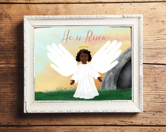 Easter Kids Handprint Craft Keepsake Spring Angel Resurrection