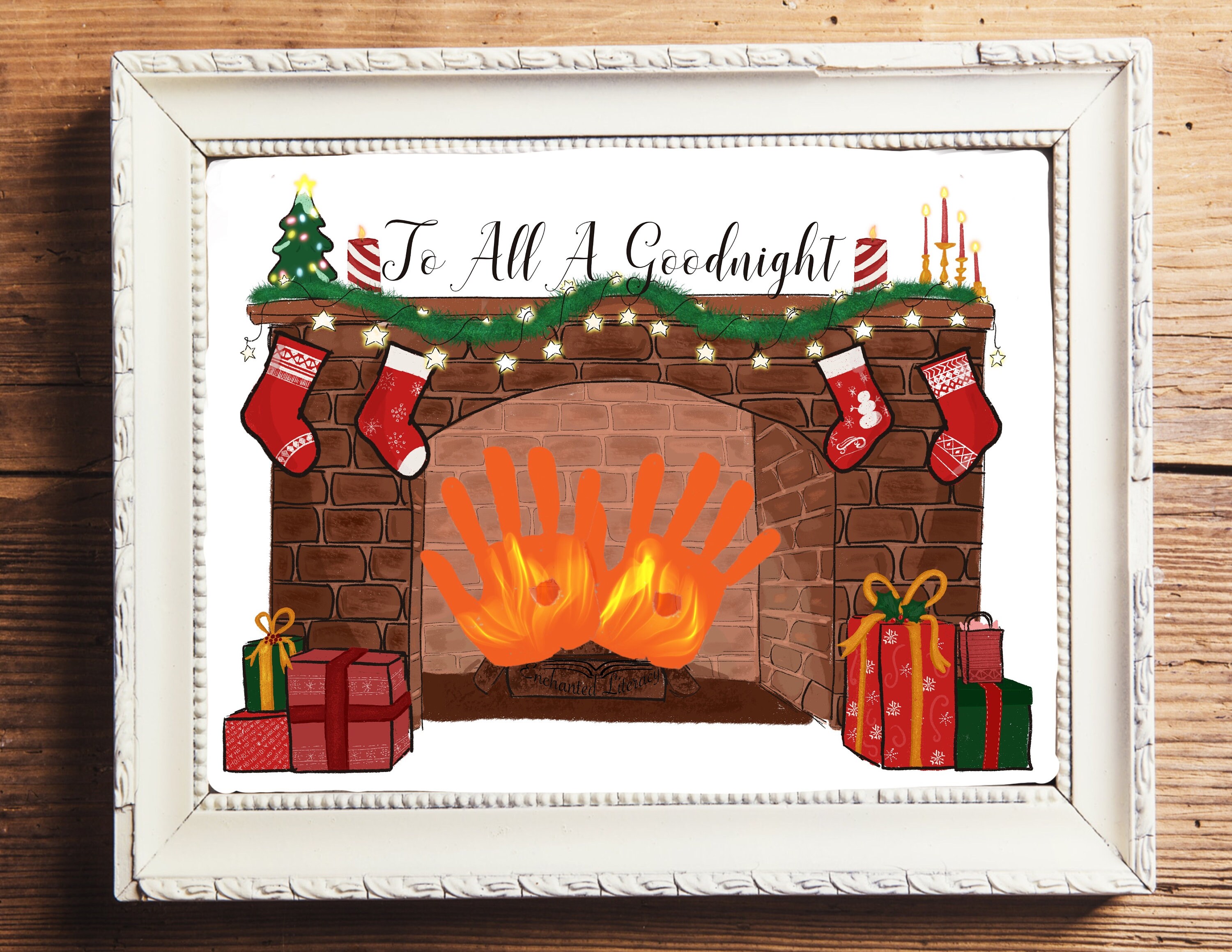 night-before-christmas-fireplace-handprint-art-craft-printable-kids-decor-digital-download