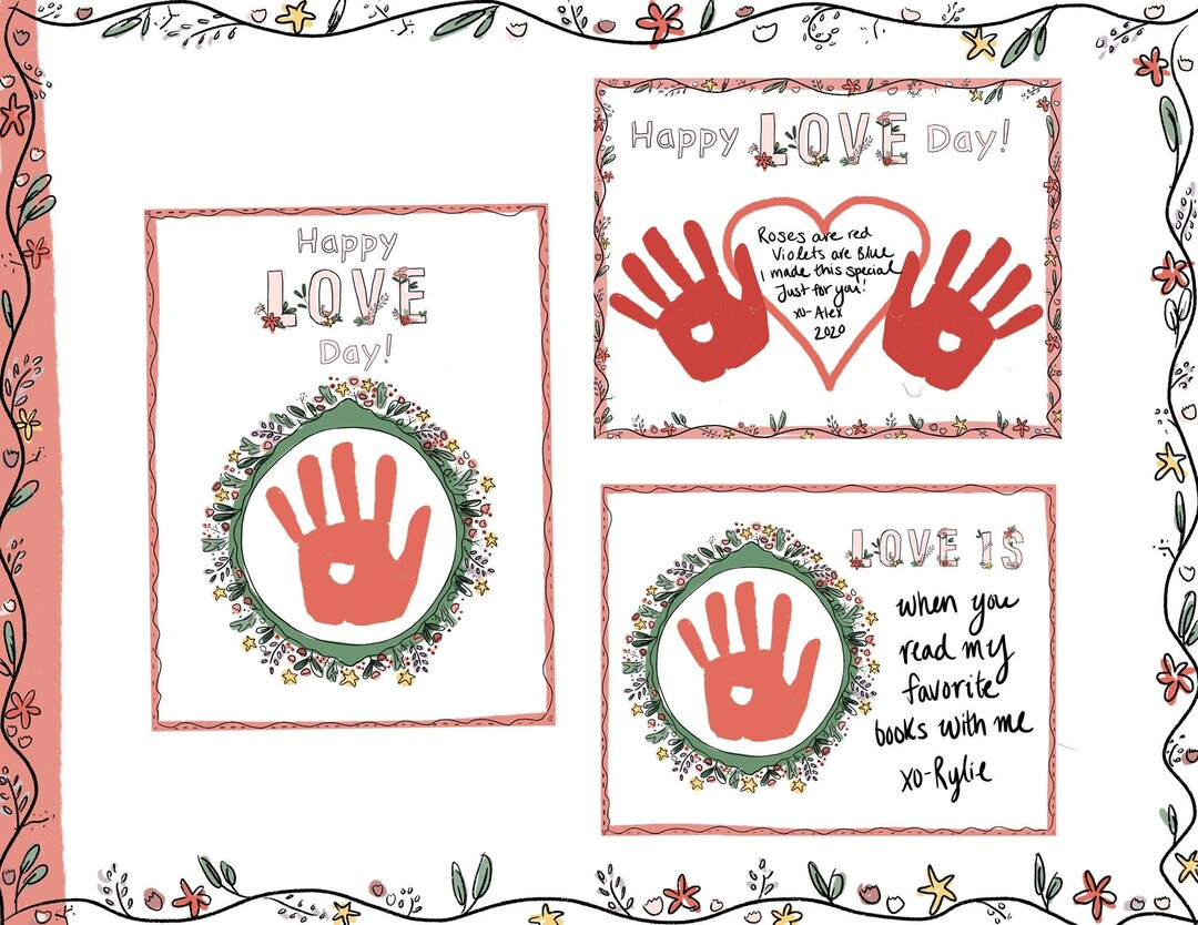 Valentines Day Handprint Craft Digital Download Activity - Etsy