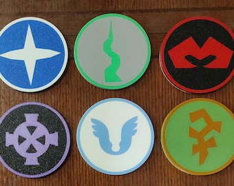 OSRS God Symbol-onderzetters (set van 6) - runescape-gamethema