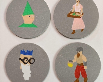 OSRS NPC-onderzetters (set van 4) - thema runescape