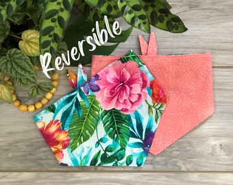 Aloha: Personalized Reversible Snap Dog Bandana