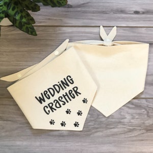 Wedding Crasher Dog Bandana, Wedding Event Dog Attire