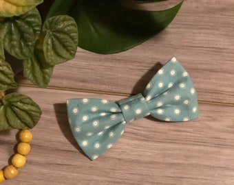 Dog or Cat Bow Tie, Snaps Over Collar: Polka Dot Parade