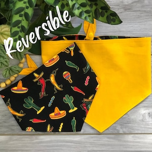 Personalized Reversible Snap Dog Bandana Hot Peppers, Food Dog Bandana, Cat Pet Bandana, Custom Dog Bandana