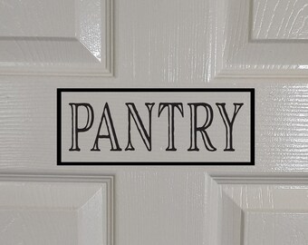 Pantry Door Decal, Matt Vinyl Decal Sticker for Pantry Room Door, Kitchen Décor