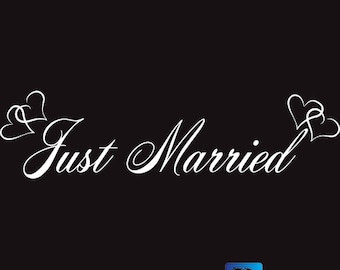 Just Married Wedding Car Wedding Decoration Vinyl Decal Sticker