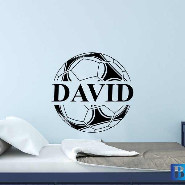 Football Custom Name Boys Kids Bedroom Wall Art Decal Sticker