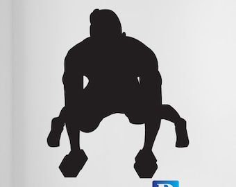 Man exercising planking Wall Window Art Stickers Decal Vinyl Room