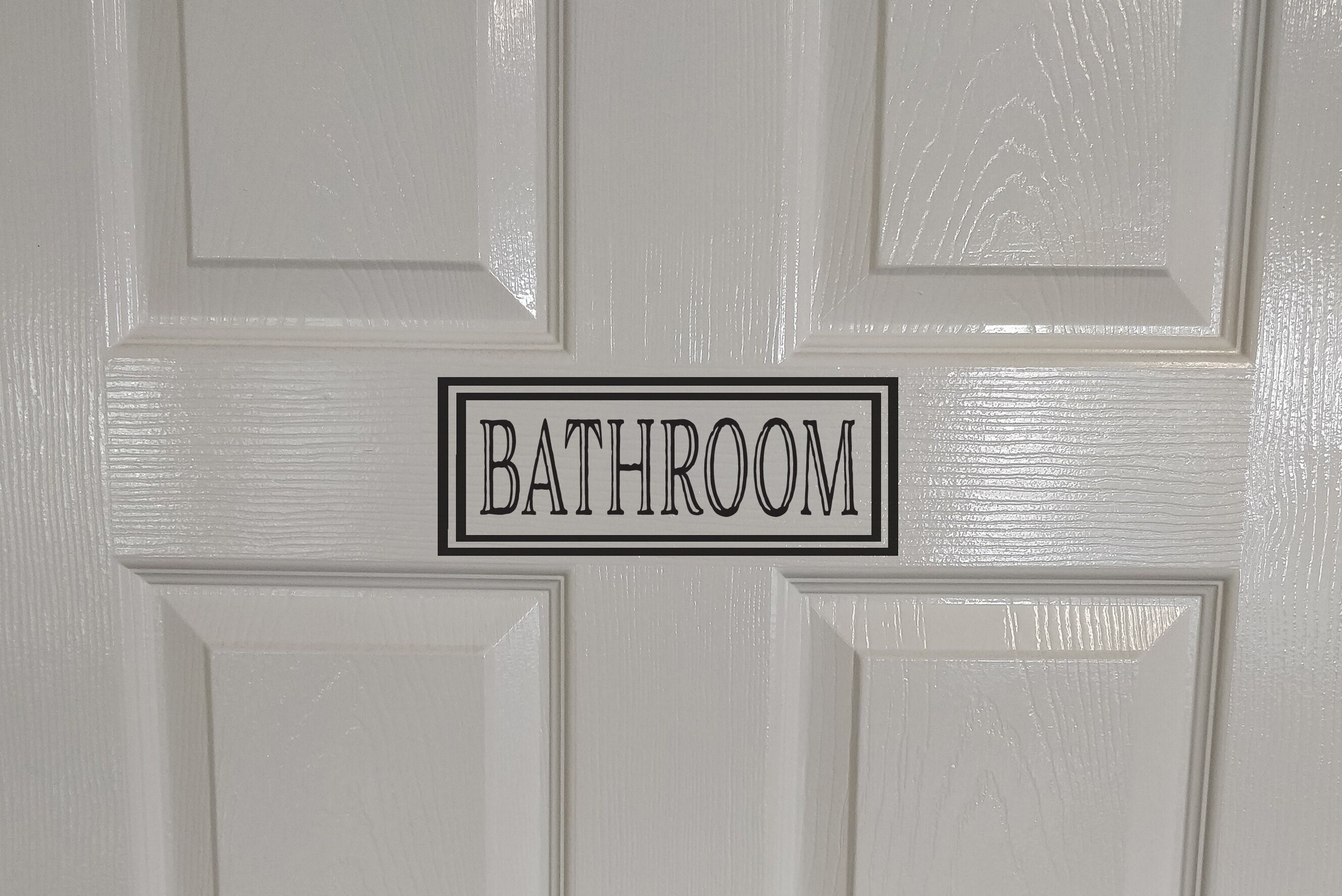 Bathroom Door Decal Matt Vinyl Decal Sticker for Home Etsy UK